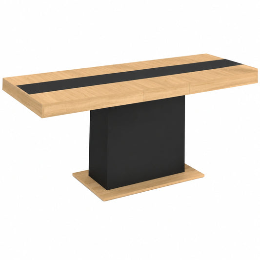 table-a-manger-extensible-rectangulaire-610-personnes-bois-et-noir-160200-cm-offyww8112xq