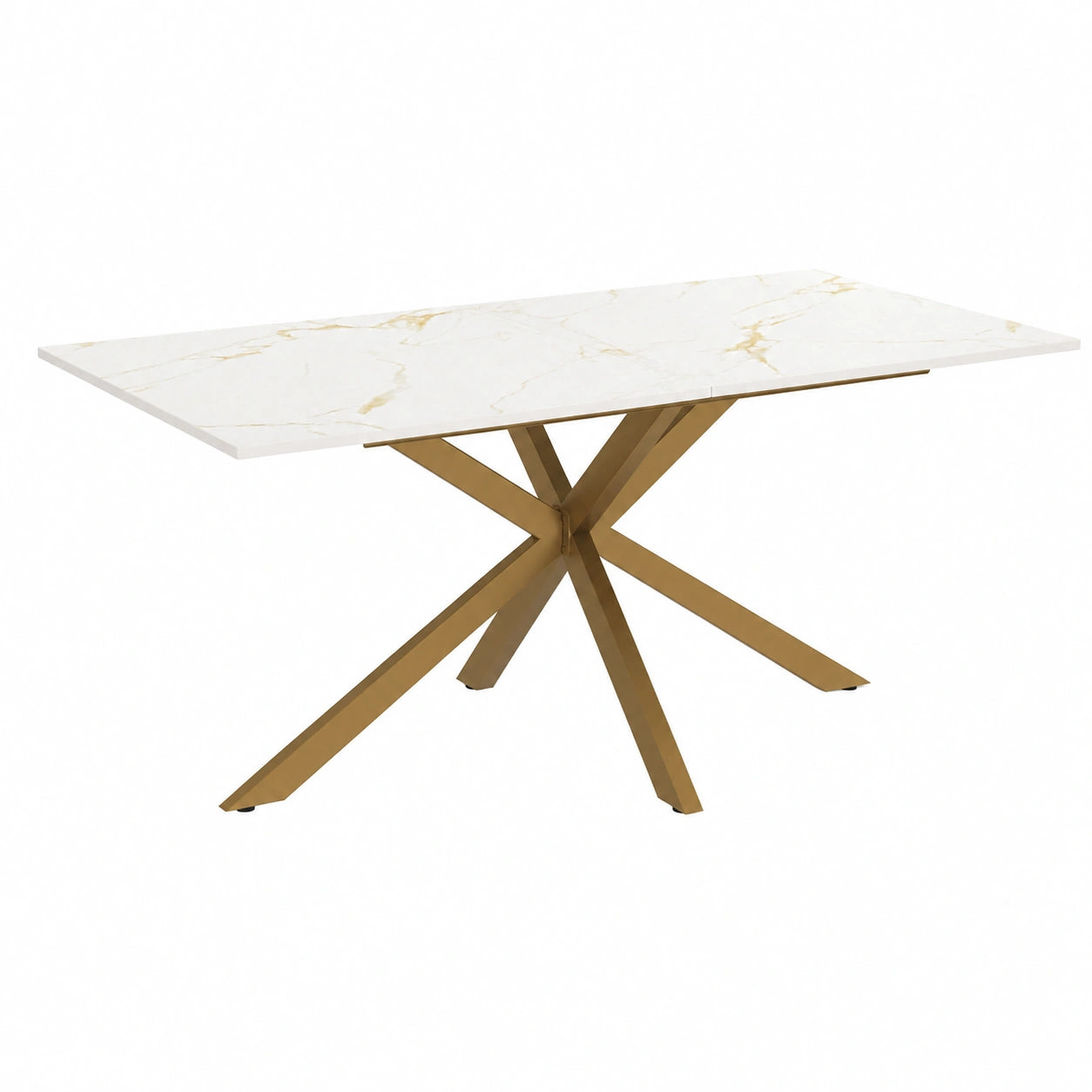 table-a-manger-rectangulaire-pour-8-personnes-avec-pieds-en-laiton-et-plateau-effet-marbre-dore-160-cm-xqywkp8095gj
